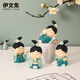 伊文兔（THE RABBIT IVEN）國潮唐小圓擺件盲盒手辦辦公室擺件生日禮物女西安伴手禮文創(chuàng)禮物 宋小卿的日志全套4個(gè)+禮袋