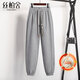絲柏舍束腳休閑褲2025冬裝新款女裝加絨松緊腰寬松衛褲