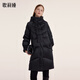 歌莉婭 新年紅品羽絨服女款紅色新中式盤(pán)扣鵝絨服外套1BNR8D200 00B黑色 L