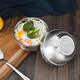 貝瑟斯304不銹鋼碗 湯碗面碗 加厚雙層隔熱餐具2只裝11.5CM防燙耐摔飯碗