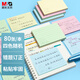 晨光(M&G)文具80張4色便利貼 粘性標簽貼留言貼 76*101mm記事貼優(yōu)事貼便簽本子 1本隨機YS-81