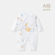 早產(chǎn)兒衣服特小碼連體衣4斤5斤低體重純棉哈衣45碼48碼50碼雙胞胎 日月星辰 純棉四季款 50cm XL碼 體重快6斤或6斤多選