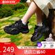 舒悅老人鞋女鞋秋季新款運(yùn)動休閑老爹鞋中老年媽媽鞋時(shí)尚百搭厚底戶外 黑色（女） 37