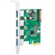 魔羯（MOGE）臺(tái)式機(jī)PCIE轉(zhuǎn)4口USB3.2 Gen1擴(kuò)展卡PCI-E x1轉(zhuǎn)USB 3.0轉(zhuǎn)接卡SATA供電 瑞薩NEC芯片 MC2018