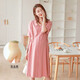 金安雅孕婦裝連衣裙2025夏款時(shí)尚氣質(zhì)寬松中長(cháng)款外出韓版遮肚裙子孕婦裝 藕粉色連衣裙+安全褲 XXL
