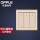 歐普照明（OPPLE）開關(guān)插座面板電源墻壁五孔插座家用5孔KG-W51 三開單控