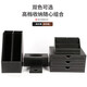 利藍(lán)（LEADLAND）商務(wù)辦公用品套裝組合辦公室多功能筆筒文具收納套裝皮革文件夾架文件框文件柜 商務(wù)之選T08(5件) 黑色