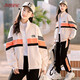 方糖姑娘中學(xué)生跑步休閑運動(dòng)服少女春季2025新款青少年時(shí)尚外套兩件套裝 218322DYR米杏兩件套裝 M
