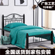疊億 鐵藝床單人床全鐵結構1.2加粗管高度可調節618 床+8CM厚環(huán)保棕墊 190*100CM