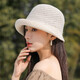 香雪羽秀日系漁夫帽女春夏季輕薄透氣小禮帽2025年時(shí)尚顯臉小洋氣防曬帽子 米白色