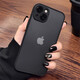 韻寧適用于蘋(píng)果15手機(jī)殼防摔iphone16promax全包鏡頭保護(hù)殼簡(jiǎn)約情侶款硬殼軟邊 【磨砂深空黑】黑按鍵 iPhone15