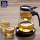 76茶業(yè) 臺灣76飄逸杯 易泡杯  過(guò)濾 大號泡茶壺 耐熱玻璃 茶水分離水壺 570壺配保溫座