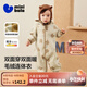 迷你巴拉巴拉嬰兒連體衣棉服外出幼兒衣服保暖雙面絨兩面穿外套2025冬新款 咖色調00355 90cm
