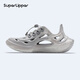 SUPER LIPPER超級漣漪wave波浪鞋全掌碳板鞋墊包頭洞洞鞋SuperLipper運動涼鞋 灰水泥 8.5 /42碼(42.5建議拍42)