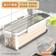 多派面條收納盒長方形食品級冰箱廚房密封罐雜糧盒子裝意面掛面收納筒 白色 帶密封圈【約裝3斤面條】