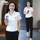 李寧（LI-NING）運(yùn)動套裝polo衫女夏季款休閑跑步吸濕透氣健身大碼寬松運(yùn)動服 標(biāo)準(zhǔn)白(棉polo+平口冰絲褲) M(建議110斤-130斤)