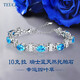 TEUCER925四葉草手鏈女水晶寶石天然托帕石時(shí)尚飾品生日禮物女友珠寶 四葉草托帕石手鏈+精美禮盒