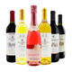 拉索爾菲（sol vin rouge）組合裝紅酒整箱6支混合干紅葡萄酒甜白干白甜紅起泡酒六瓶 混合裝6支+開(kāi)瓶器