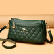 東選中年媽媽包包斜挎包新款潮百搭女神節單肩女士真皮質(zhì)感小包 綠色