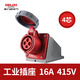 德力西電氣防水工業(yè)插座工業(yè)插頭IP67級(jí)耦合器連接器航空插頭耦合器 IP67 16A 4芯 明裝插座（母插）