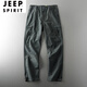 JEEP SPIRIT吉普男裝沖鋒褲男戶(hù)外長(cháng)褲防水沖鋒衣搭配的褲子男褲防風(fēng)工裝褲 灰色 春夏款 3XL 180-200斤