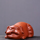 瓷牌茗 創(chuàng)意紫砂茶寵擺件可養(yǎng)生肖小豬茶盤(pán)茶臺(tái)茶玩茶具茶道茶藝配件 朱泥（福運(yùn)）幸福小豬茶寵