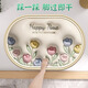 星晚3d硅藻泥吸水軟墊衛(wèi)生間防滑腳墊廁所進(jìn)門口墊子浴室速干地墊入戶 3D立體-happy小花-橢圓 50x80cm（吸水速干）