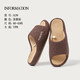 遠港男士亞麻拖鞋春夏季2024新款居家用吸汗軟底防滑牛筋底四季通用女 淡栗棕 44-45 (適合43-44腳)