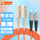 netLINK 電信級光纖跳線 SC-FC(UPC)多模雙芯3米 62.5/125環(huán)保入戶光纖線 收發(fā)器尾纖 1條 HTF-SC-FC/MM-3