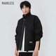 MARKLESS 外套男秋冬純色工裝上衣立領(lǐng)休閑夾克 WTB3170M 黑色 XL 