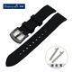 尊耀（zunyao） 表帶 代用天梭 美度 精工 浪琴 環(huán)保材質(zhì)硅膠 橡膠游泳登山潛水運動(dòng)防水表帶 黑色—黑色表扣，配開(kāi)關(guān)生耳（厚約3mm) 寬A=20mm