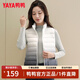 鴨鴨（YAYA）羽絨馬甲短款女2022秋冬新款立領(lǐng)漸變色休閑韓版坎肩馬夾顯瘦外套 漸變黑色 L