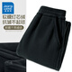 真維斯童裝兒童加絨褲子2025新款女童燈芯絨保暖褲中大童秋冬長(cháng)褲男童運動(dòng)褲 【保暖燈芯絨】黑/J純色 160