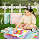 彌鹿（MiDeer）兒童畫畫套裝背包幼兒園寶寶畫包畫袋水彩筆馬克筆美術繪畫工具便攜畫板禮物 【花蕊粉】繪畫隨行包