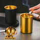 宜思家（YISIJIA）不銹鋼煙灰缸創(chuàng  )意個(gè)性煙灰神器防飛灰沙漏斗煙缸大號KTV酒吧酒店 金色升級煙扣