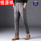 恒源祥品牌中老年羽絨褲男士加厚高腰內外穿寬松鴨絨內膽爸爸大碼棉褲冬 深灰色 3XL 145-165斤