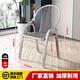 加厚SUS304A不銹鋼椅子陽(yáng)臺休閑家用餐椅辦公坐椅戶(hù)外疊放靠背椅 不銹鋼本色 升級加固 202