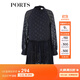 PORTS寶姿 商場(chǎng)同款新品女裝波點(diǎn)低腰縮褶連衣裙SL8D012KFP024 黎霧藍 M (6)
