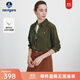 Navigare意大利小帆船女士長(cháng)袖襯衫2025秋季新款棉質(zhì)親膚襯衣燈芯絨上衣 柚木色 M