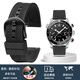 老皮匠 氟橡膠表帶代用歐米茄海馬帝舵小紅花勞力士水鬼萬(wàn)國華為GT3表帶 黑色-黑色扣 22mm