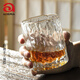 阿德利亞（ADERIA）日本進(jìn)口石塚硝子錘紋威士忌酒杯小白酒杯一口玻璃啤酒杯清酒茶杯 230ml 1個 初雪鳴門錘紋威士忌杯