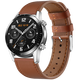 易科森 適用華為GT2皮表帶華為智能手表表帶huawei watch GT3皮表帶印花圖文表帶 GT 2/GT皮表帶 圓尾款 22mm表帶 棕色