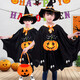 演繹萬(wàn)圣節服裝兒童 男女孩cosplay裝扮披風(fēng)衣服飾糖果袋裝飾道具套裝