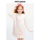 MiniPeace太平鳥童裝冬新女童連衣裙FBFAE4B70 白色 140 cm