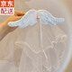 尚戈（SHANGGE）可愛(ài)女童網(wǎng)紗發(fā)夾超仙公主皇冠頭紗兒童生日禮物 1# 兒童頭紗 （藍翅長(cháng)23 紗42cm) 1件套