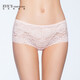 夏娃的誘惑花樣年華組女士?jì)妊澟醒愿欣俳z平角褲無(wú)痕舒適透氣包臀顯瘦 淺粉色 S 160/80