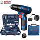 博世（BOSCH）鋰電充電式電鉆GSR 120-Li手電鉆螺絲刀起子機(jī)電動(dòng)工具 【3.0ah單電】+博世工具箱108件