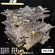 浩柯翰（HAOKEHAN）金屬拼圖積木3d立體diy成人高難度手工解悶建筑玩具模型拼裝玩具 客棧 單品+(燈)+(工具)