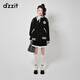 DZZIT地素棒球服秋冬美式復(fù)古夾克外套 黑色 M