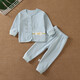 贊翠春夏秋冬棉男女寶寶內衣套裝新生兒長(cháng)袖打底衫嬰兒秋衣秋褲兩件套 Q6483兔子藍色 73 建議8-12個(gè)月